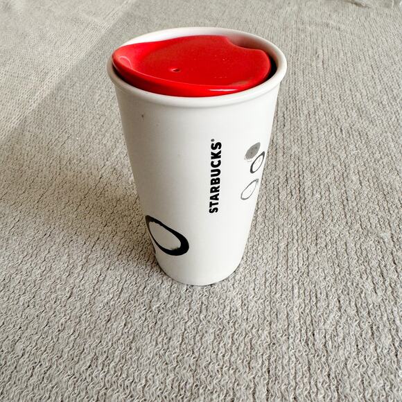 Starbucks White Watercolor Woman Blowing Bubbles Travel Tumbler - Picture 4 of 4